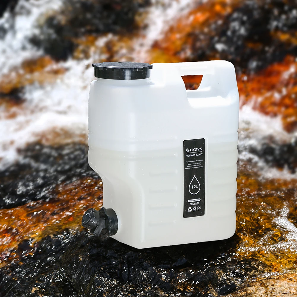 Conteneur de stockage d'eau de 12l avec le support de distributeur d'eau de robinet cruche de récipient d'eau de grande capacité pour le Camping de voiture de véhicule