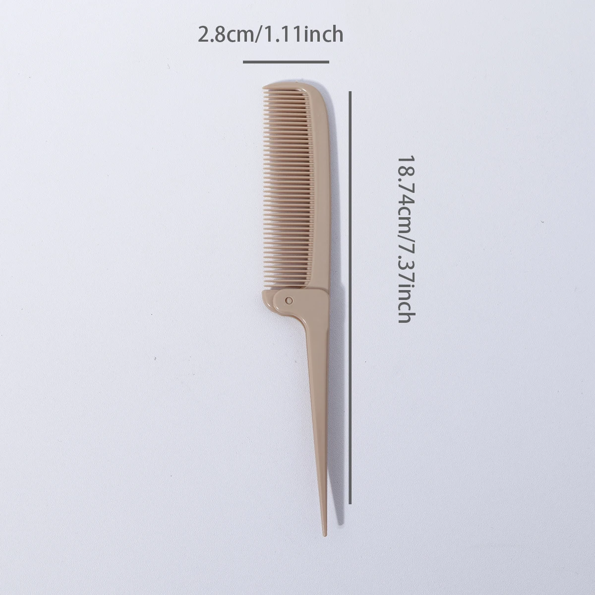 Set sisir ekor runcing, sisir ekor tikus yang dapat dilipat, sisir penata rambut, sisir saku, sisir perjalanan portabel, khusus untuk wig rambut asli