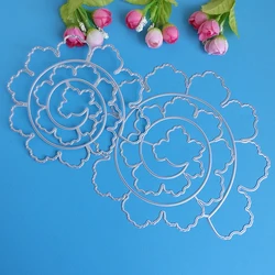 2022 beautiful spiral flower cutting dies for English letters, scrapbooks, reliefs, craft stamps, photo album puzzl