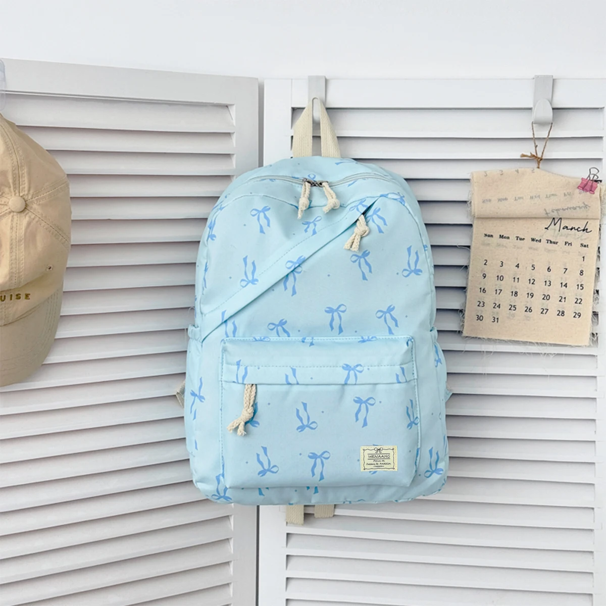 mochila-de-moda-avancada-com-estampa-de-bolinhas-nylon-leve-grande-capacidade-mochila-com-ziper-diagonal-para-estudantes