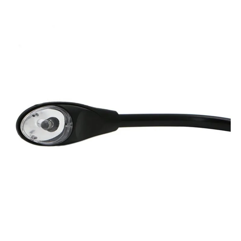 Mini luz brillante Flexible con Clip para lectura de libros, lámpara LED blanca para portátil, 1 unidad