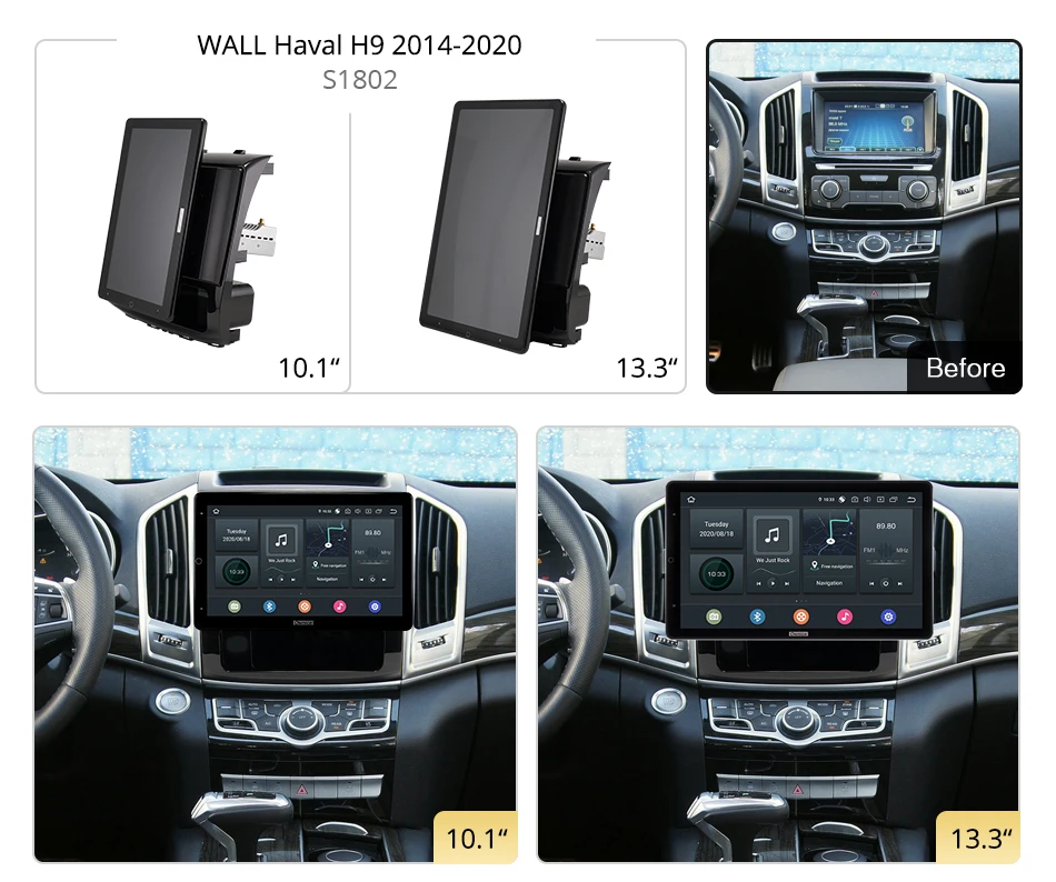 Android 12.0 Ownice Car Radio Auto for  GREAT WALL Haval H9 2014-2020 13.3