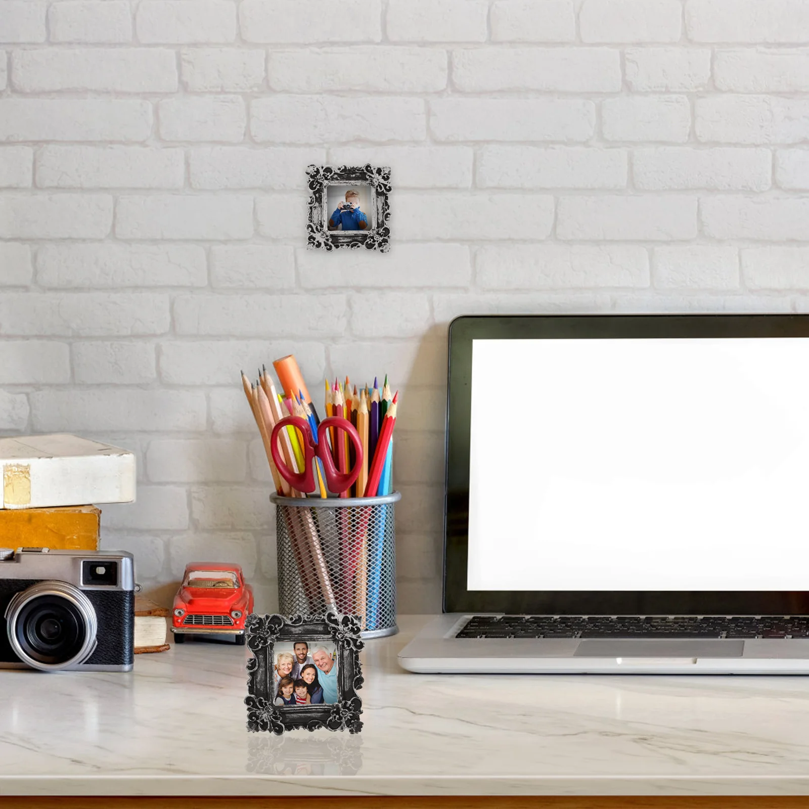 

2 шт. миниатюрные винтажные рамки для фотографий из смолы, маленькие ретро-фоторамки для декора стола и демонстрации фотографий своими руками