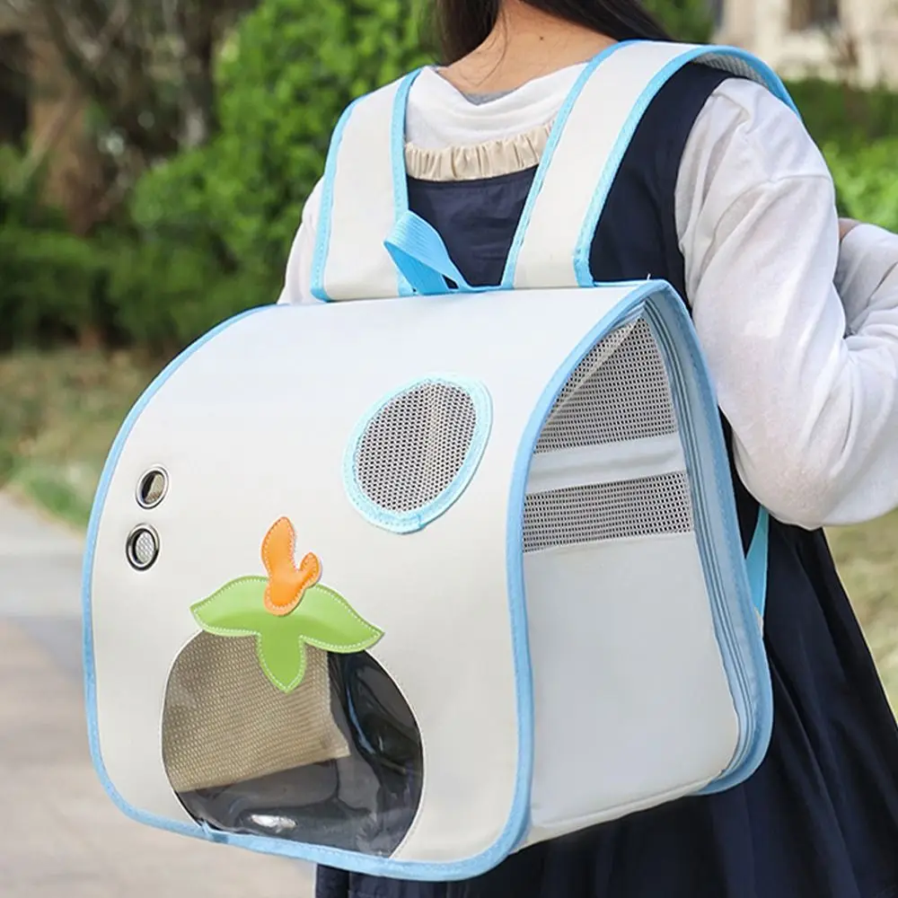 

Pet Supplies Cartoon Cat Backpack Comfortable Breathable Pet Backpack Visible Foldable Dog Carrier Bag Travel