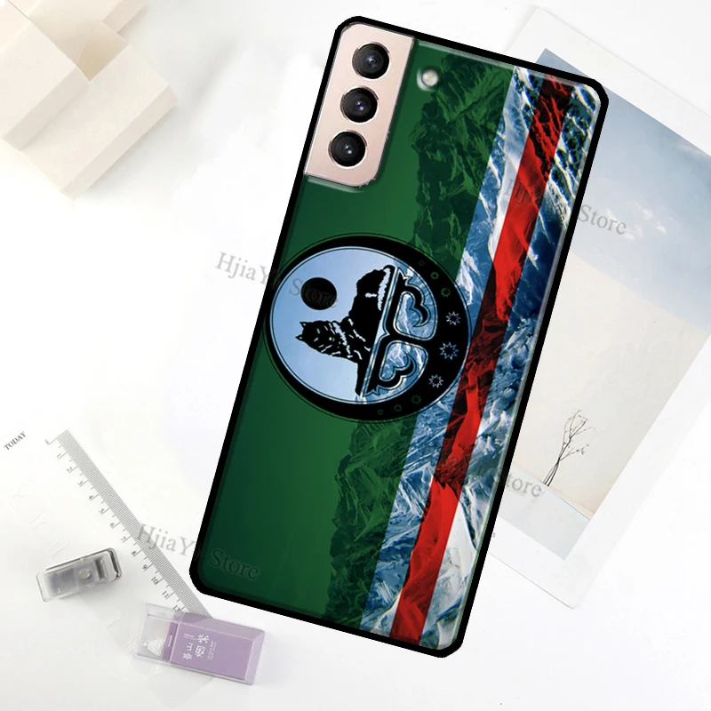 Chechnya Wolf Chechen Flag Case For Samsung Galaxy S23 Ultra Note 20 10 S9 S10 Plus S20 S21 FE S22 Ultra Phone Cover