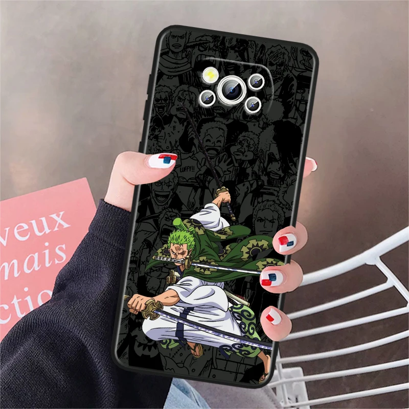 Anime O-One P-ieces Luffy For POCO C55 C50 C40 C3 F5 F4 F3 M6 M5 M4 M3 X5 X4 X3 GT Pro Silicone Black Phone Case