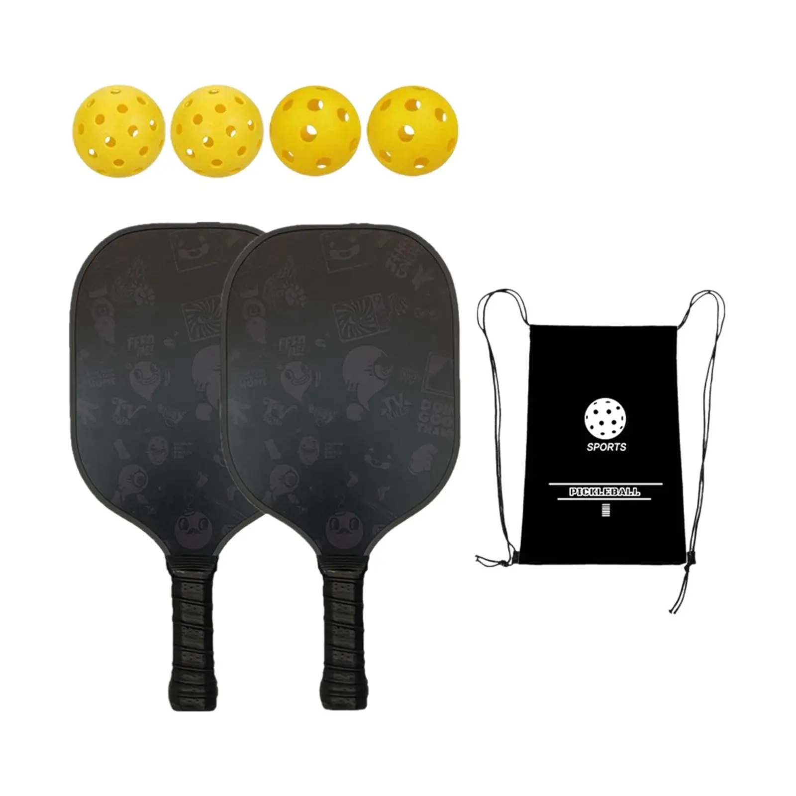 

Pickleball Ball Paddles Practical 4 Balls for Men Women Player Professionals