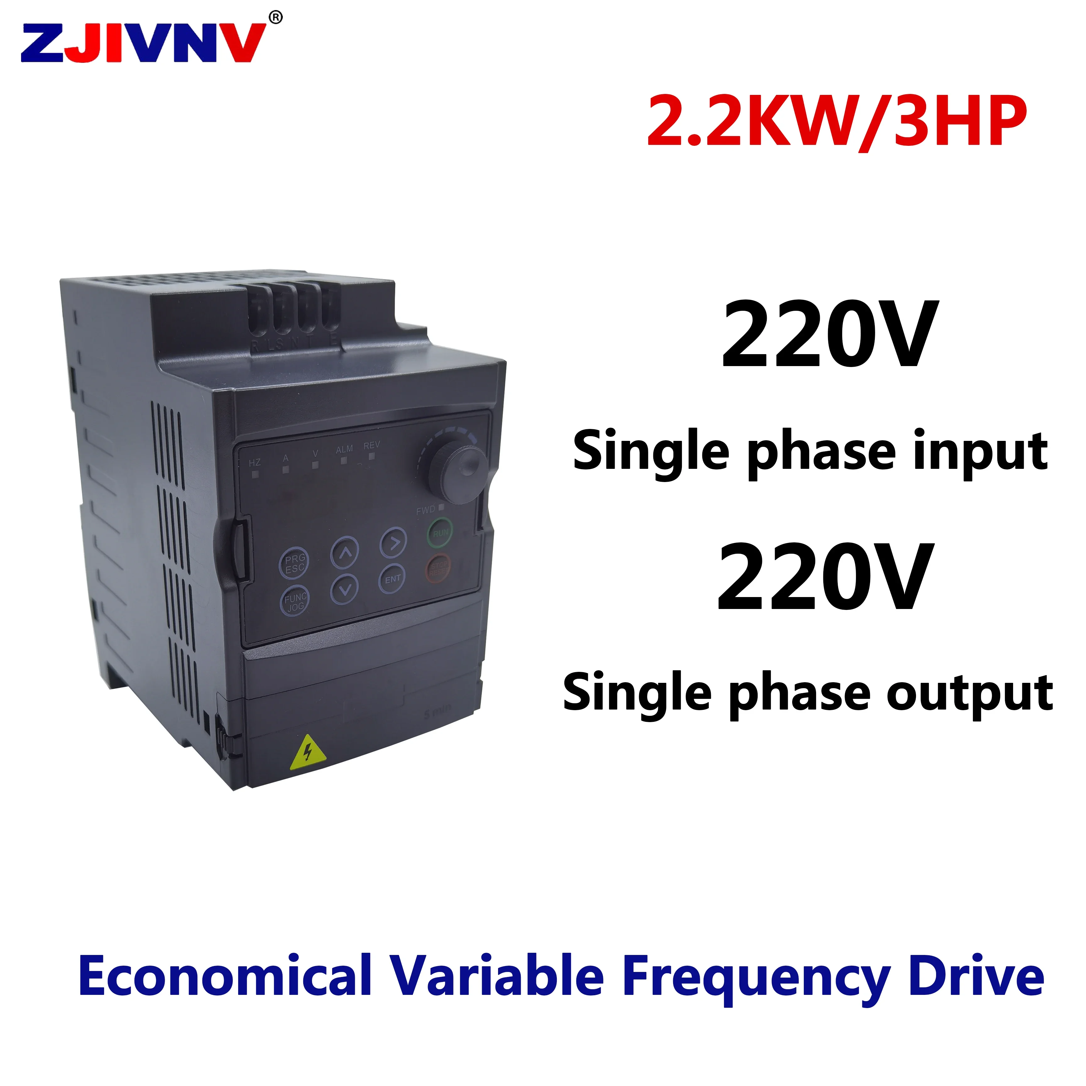 single phase 220V Economical VFD Variable Frequency Drive Converter Inverter 2.2KW Motor Speed Controller for water pump