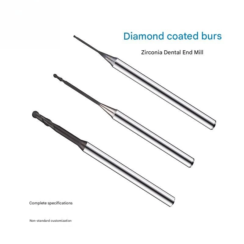 

Dental high wear-resistant tooth cutter diamond coated car needle zirconia milling cutter denture special milling cutter