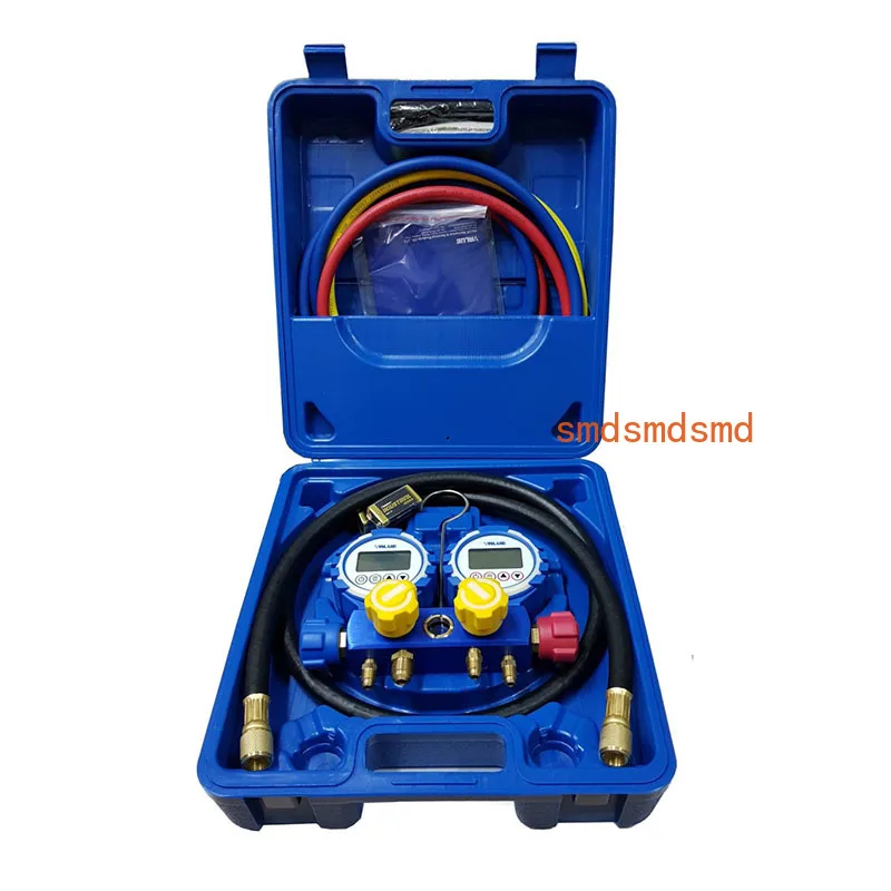 أدوات التبريد قيمة 4-way مقياس متعدد الغاز الرقمي المتعدد VDG-4-S1 مع خرطوم فراغ عالي #1