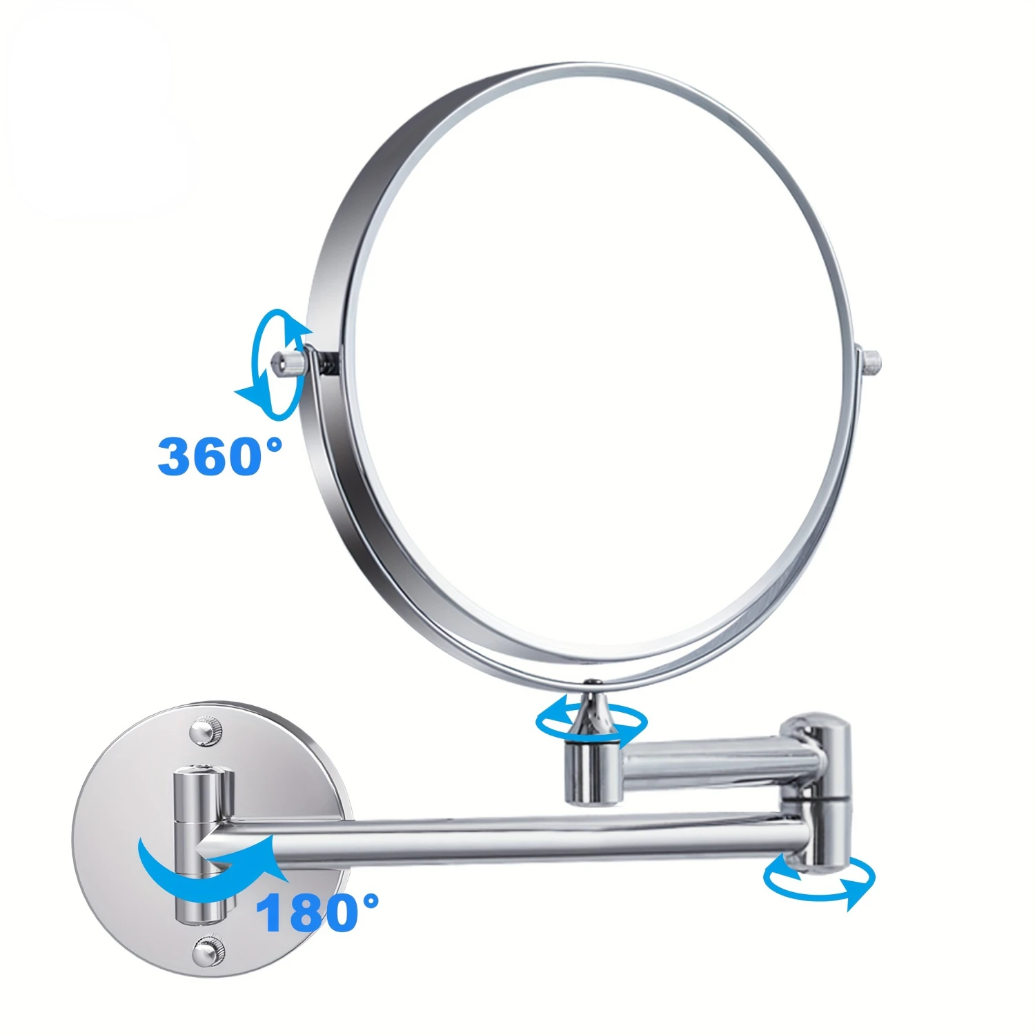 High-definition Silver-plated Beauty Mirror With 10X Magnification, 8