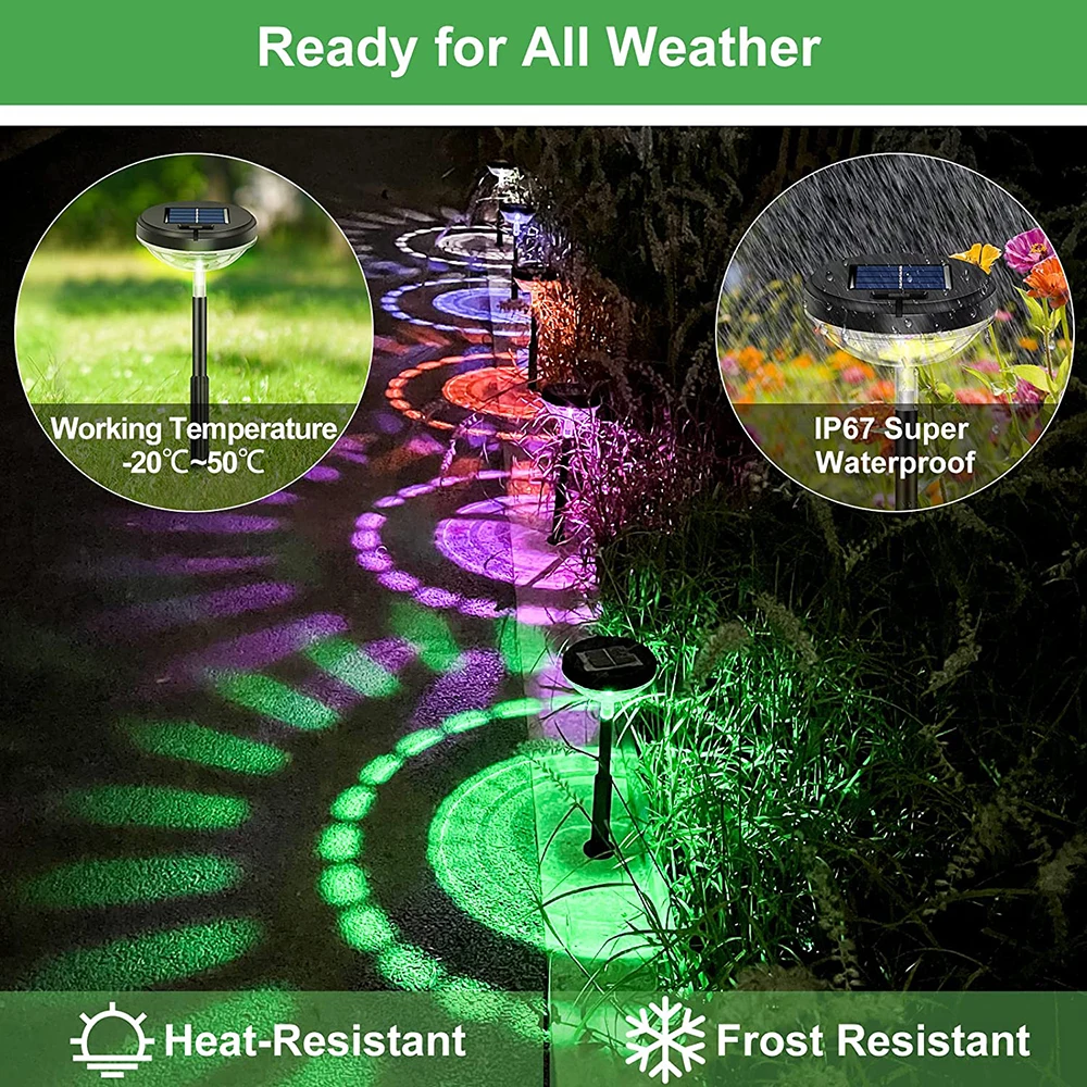 Bright Solar Pathway Lights Outdoor Waterproof LED Path LightsSolar Powered Garden Lamp for Yard Lawn Landscape Decorative