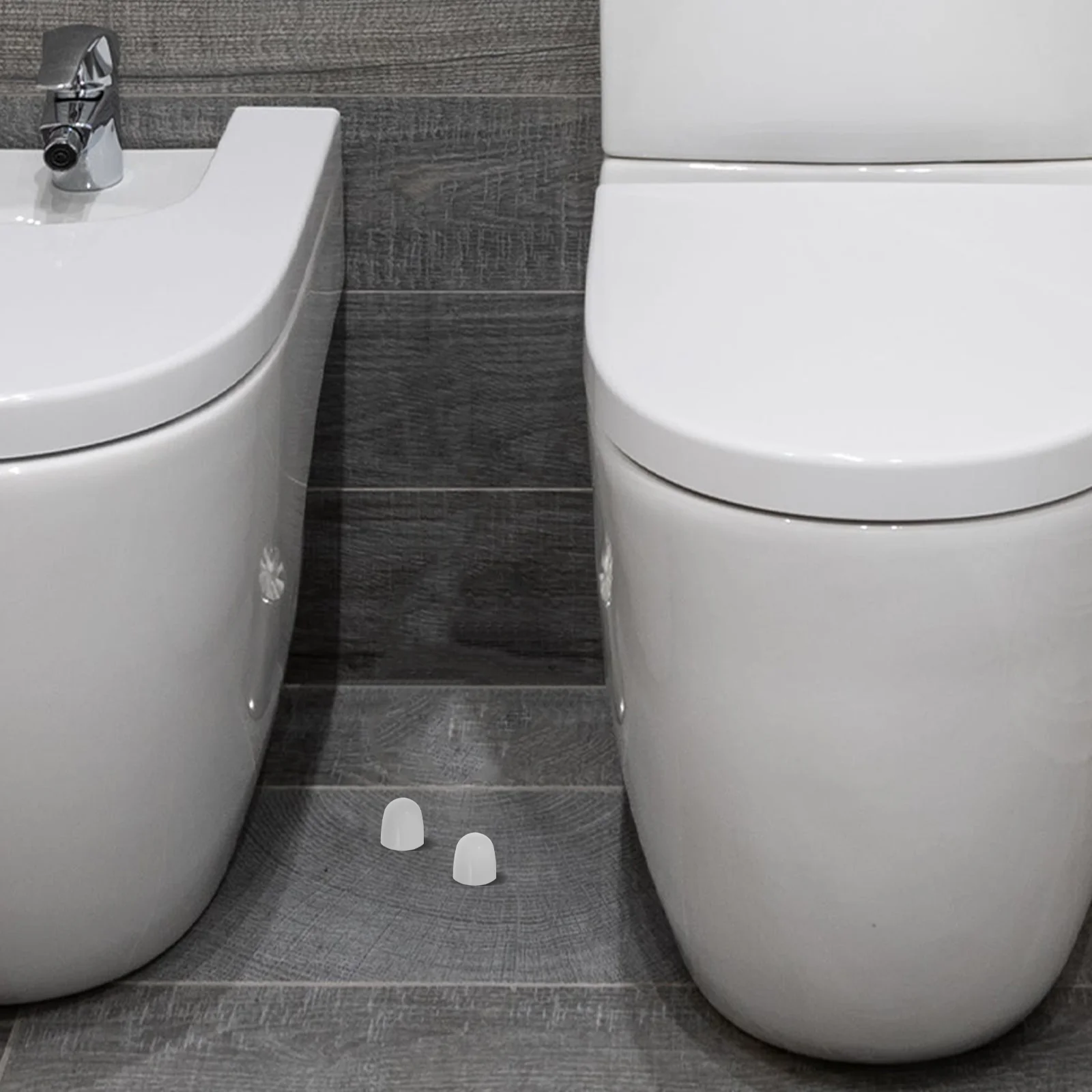 4-teilige dekorative Schraubenabdeckung für Toilettenboden, Bolzenkappen, Sitz, Badezimmer, Schüssel für Schraubenabdeckungen, weiß