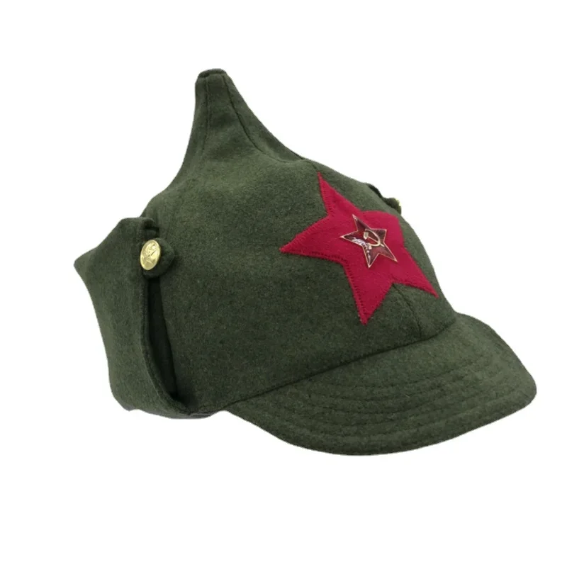 Casco de tela de lana Budenovka del Ejército Rojo de la URSS, gorra de comandante de caballería Semyon Budyonny, gorra Frunzenka, gorra de la Guerra Civil Rusa