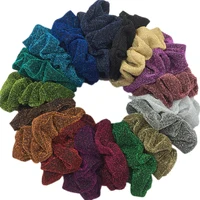 20/30/40PCS Girls Sparkly Sequins Scrunchies for Hair Elastic Scrunchy Ties Ropes Ponytail Holders Rubber Bands Glitter Bling