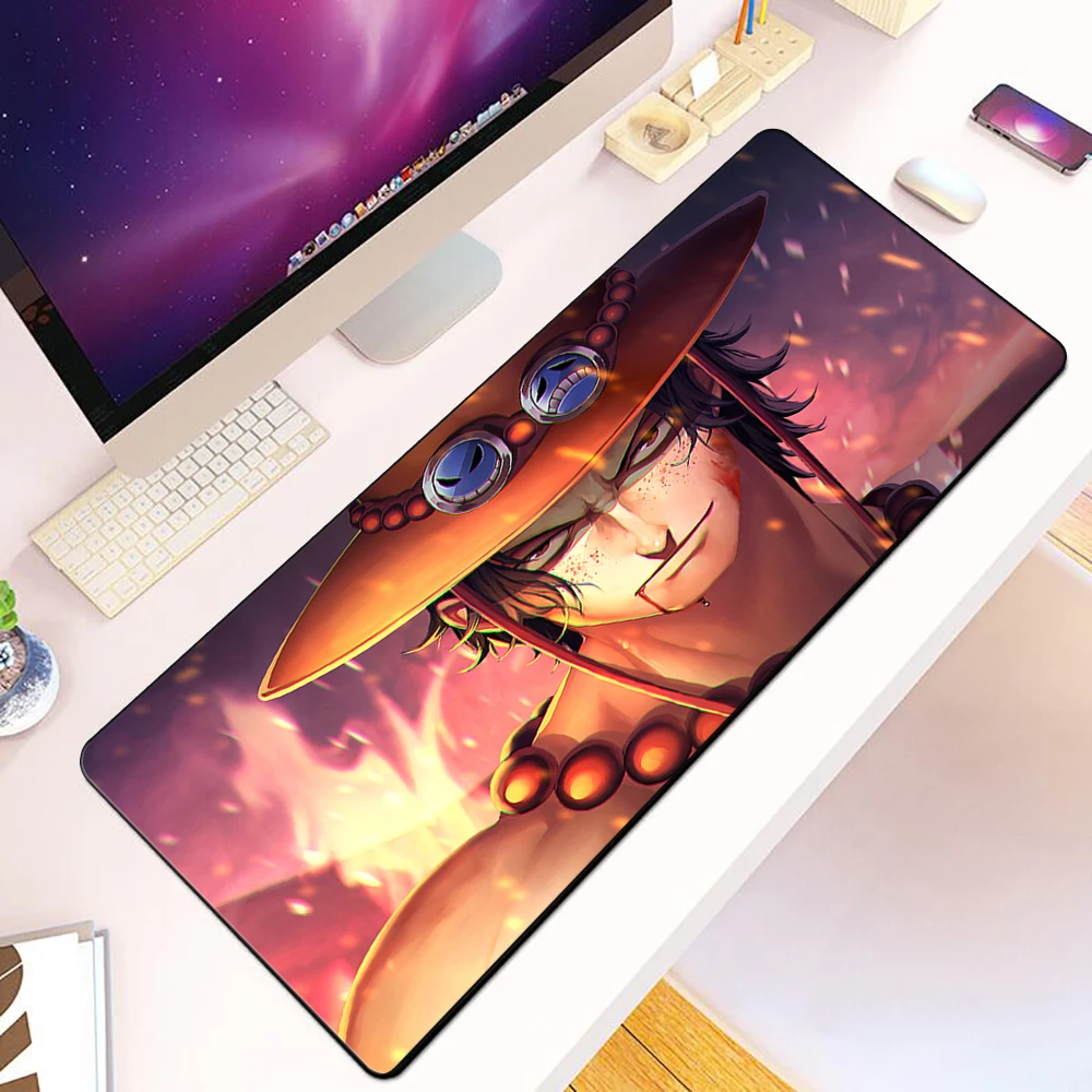 Mousepad motif HD untuk gamer, alas Mouse motif komputer tepi mengunci anti licin, bantalan Keyboard meja PC