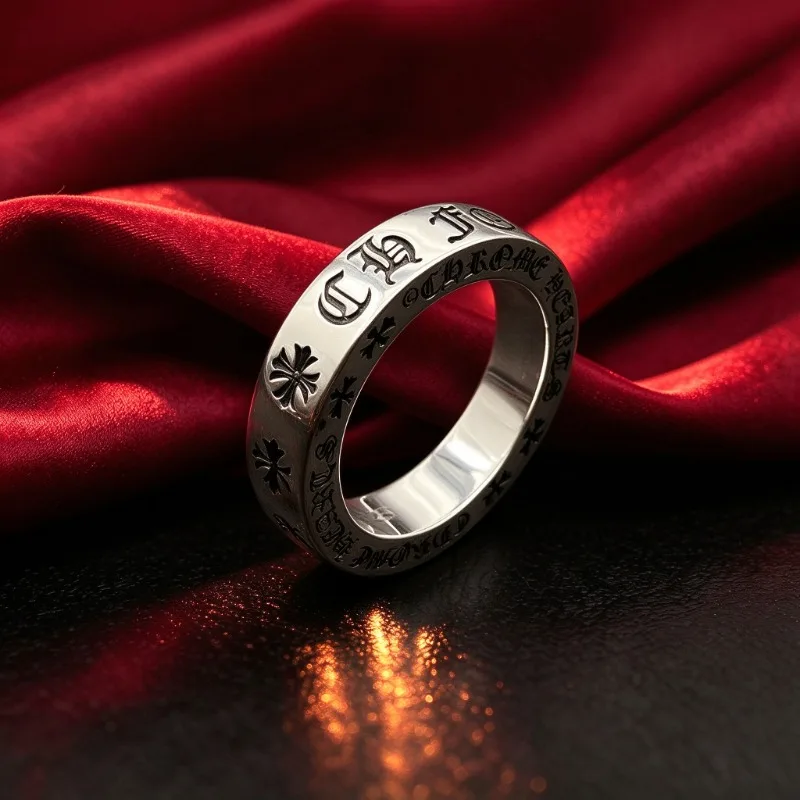 Vintage Cross Pattern Ring for Men Women, Retro Hollow Engraved Metal Finger Band, Punk Gothic Daily Wear Jewelry, Birthday Party Gift, Adjustable Size Statement Ring for Street Outfit Accessory