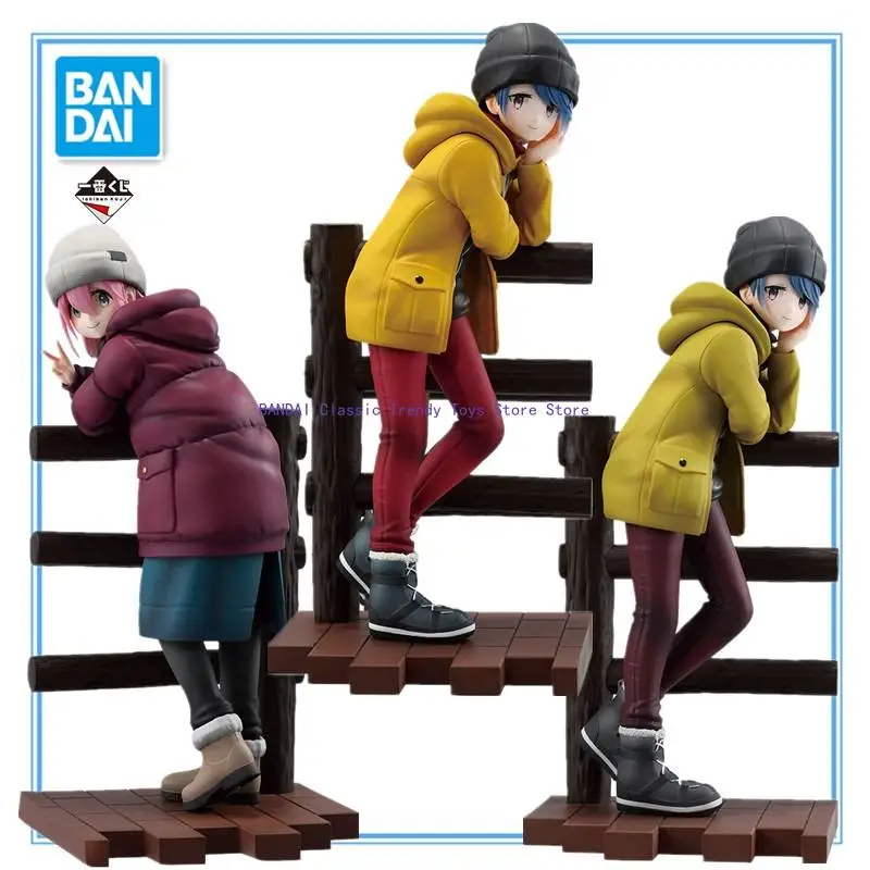 

В наличии оригинальный BANDAI Ichiban Laid-Back Camp Nadeshiko Shima Sousuke ПВХ 18 см аниме персонаж модель коллекция игрушки подарки