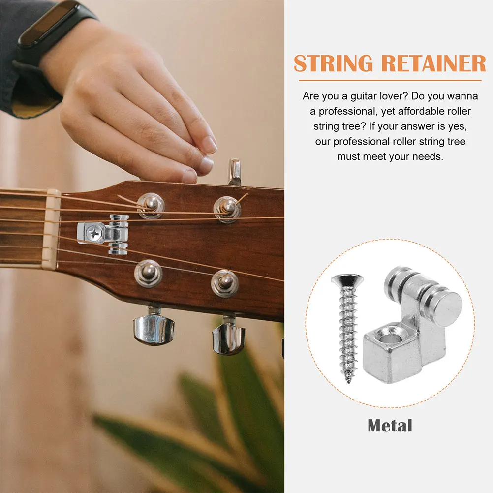 

1 set Metal Retainer Durable Electric Parts Hardness Silver Car Accessories String Guide For Tuning Stability Abrasion Resistant