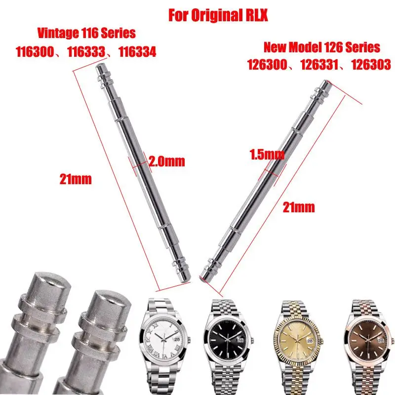 21Mm Stainless Steel Silver Watch Strap Original Spring Bars Fit For Rolex 1163…