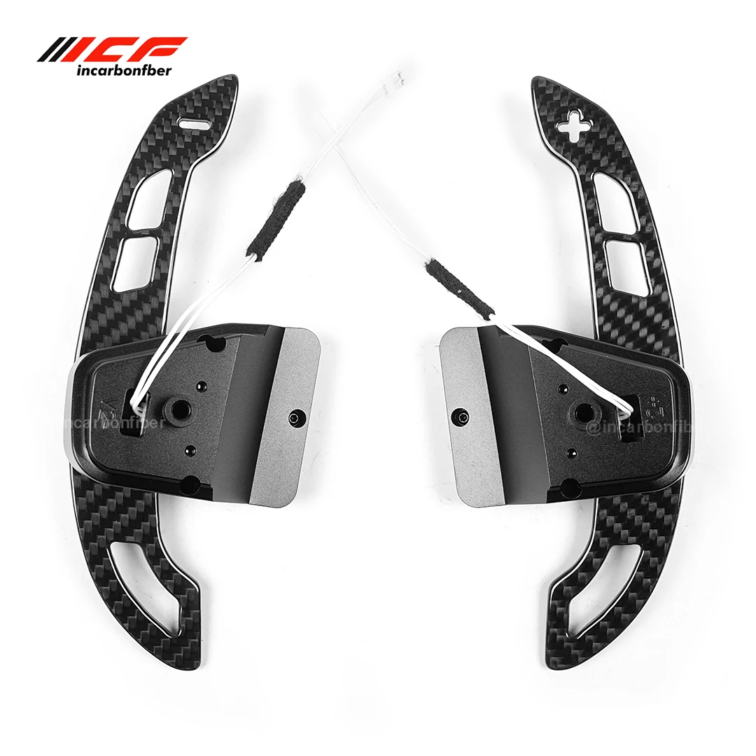 ICF Glossy Carbon Fiber Magnetic Paddle Shifters for Golf MK8 Magnetic Attraction Function