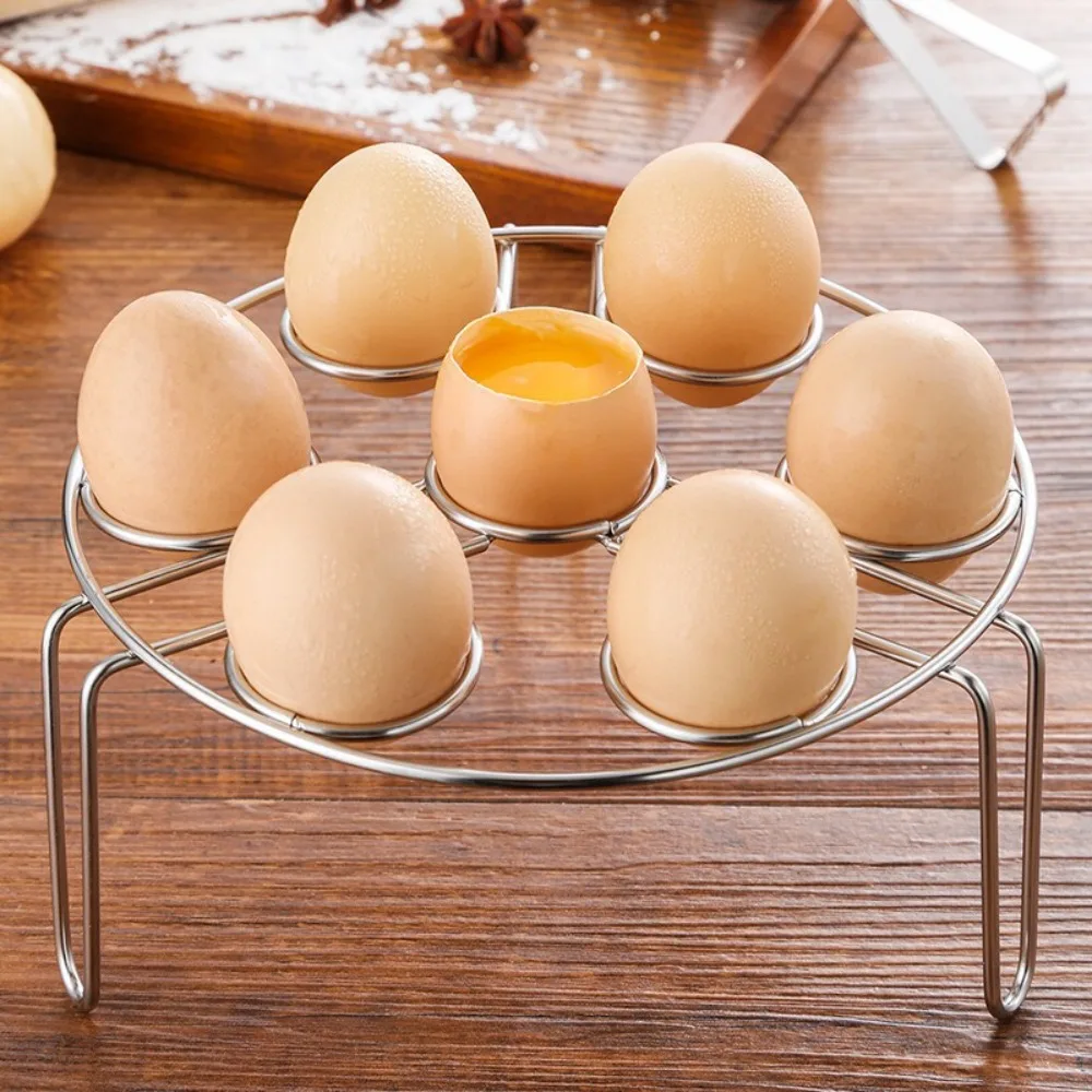 Stainless Steel Egg Steaming Rack Multifunctional Household Steaming Tray Holder Thickened High Leg Insulated Shelf