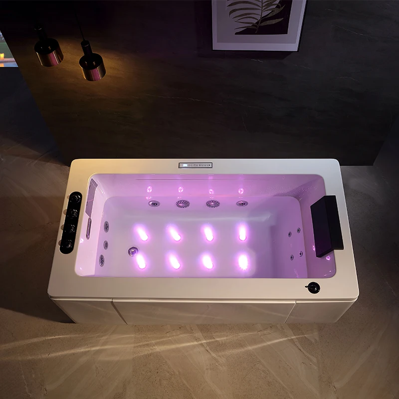 

Household Acrylic Waterfall Surfing Massage Bathtub, Small Unit, Modern Constant Temperature Intelligent Bubble Bathtub