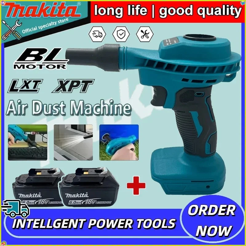 

Makita Clean Inflator Computer 2 IN 1 Cordless Air Dust Machine Efficient Rechargeable Vacuum Cleaning Power Tool For 18VBattery