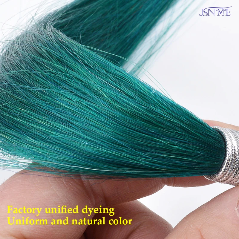 JSNME I Tip  Color Hair Extensions Natural Real Human Fusion Blue Purple Pink 613 Color  20\