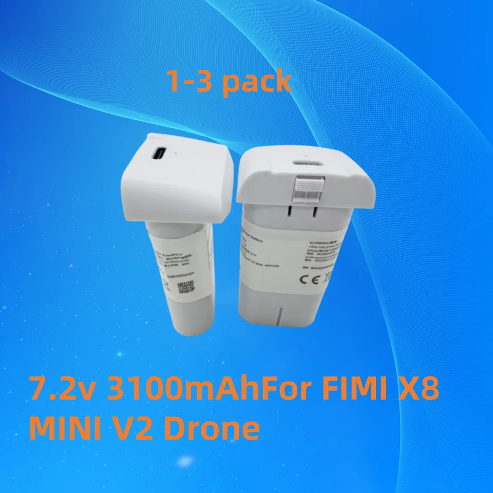 

FIMI X8 MINIV2 Drone Battery7.2V 3100mAh Li-ion Rechargeable, Intelligent Flight Spare Part, Durable RC Quadcopter Accessories