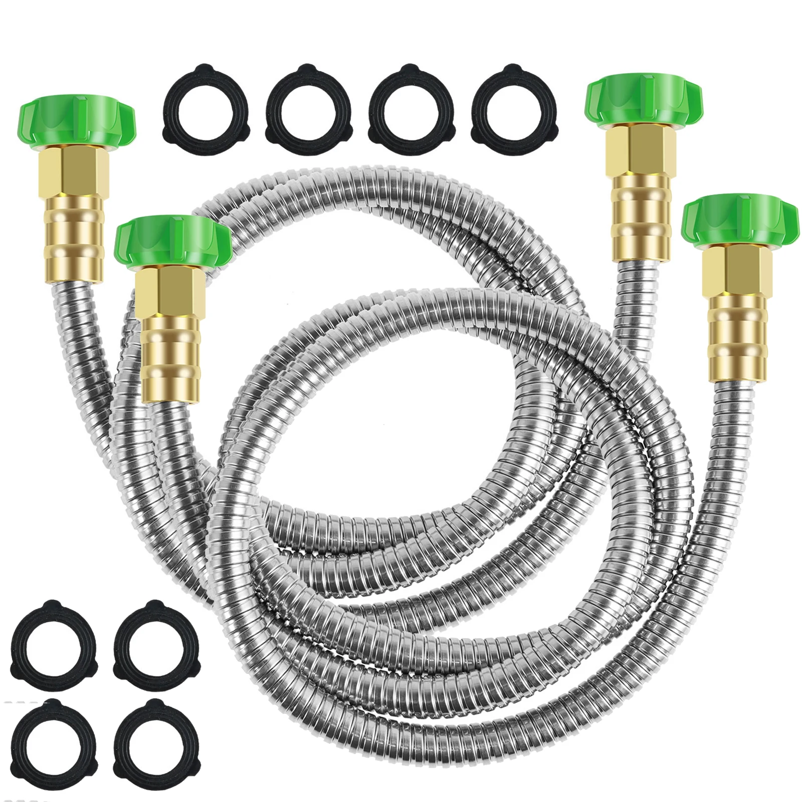 5ft-us-304-stainless-steel-garden-leader-hose-with-female-to-female-connector-leakproof-outdoor-flexible-water-hose-435psi-max