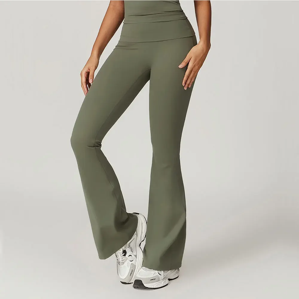 Pantalon de yoga taille haute pour femme, leggings de fitness respirants, pantalon de sport serré, bas de cloche, levage serré, danse, gym, course à pied