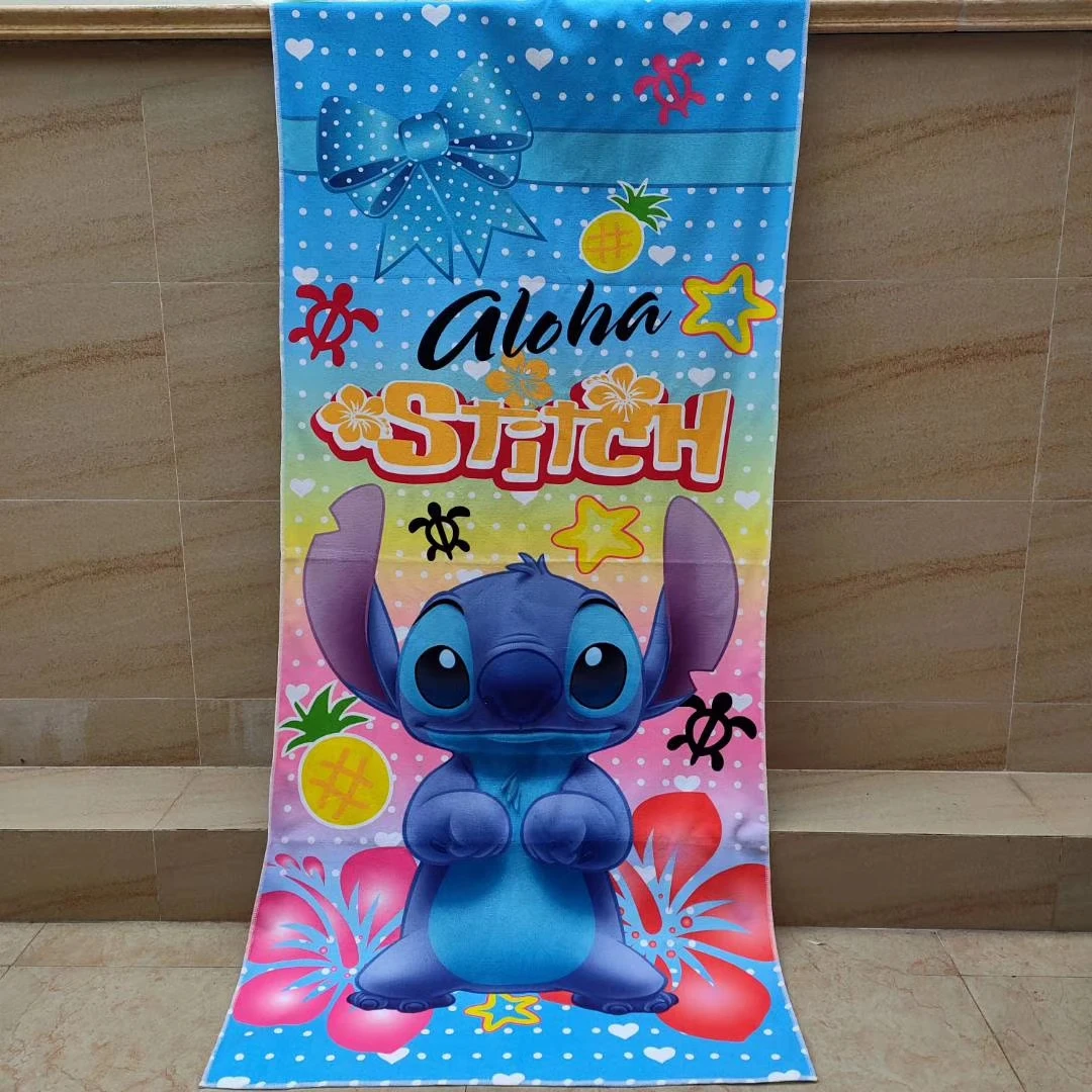 Cartoon Cute Lilo & Stitch Simba Lion King Baby Bath Towels 75X150cm Love Microfibre Home Wash Kids Adult Beach Swimming Towel