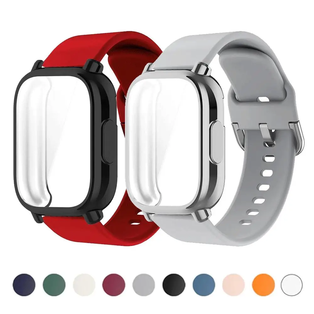 Protector Case+Strap For Redmi Watch 5 active Redmi Watch 5 Lite Full Cover Screen TPU Soft Shell and Breathable Sport Band