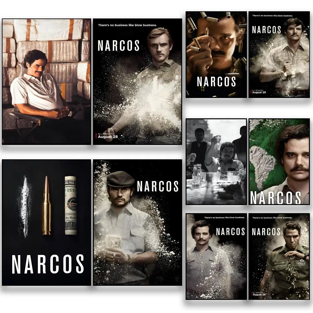 Series N-Narcos Poster HD Removable Wall Art Gift Bedroom Lounge Dorm Office Gaming Cafe Bars