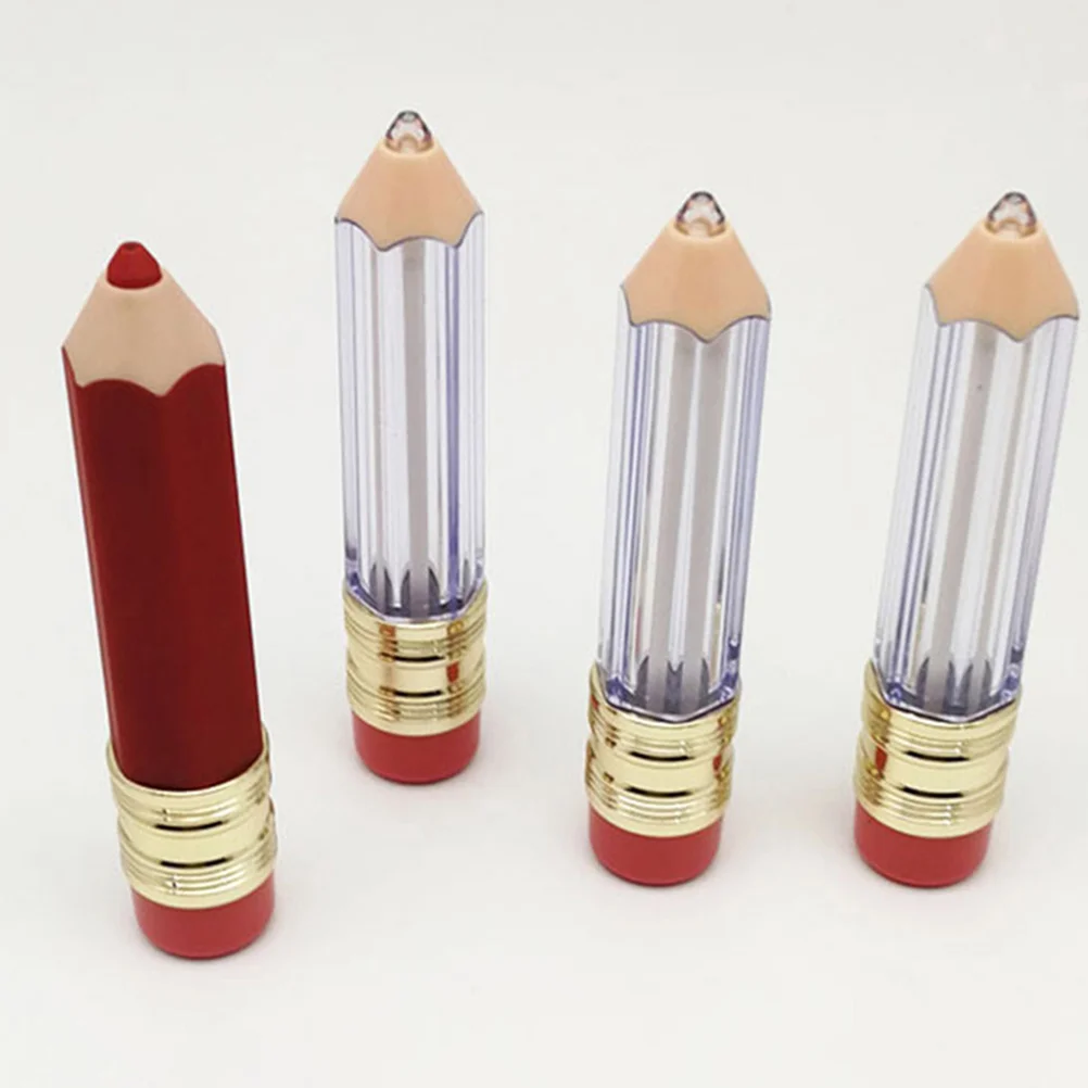 

10Pcs Pencil Shape Lipstick DIY Tubes Empty Lip Gloss Containers Portable Mini Lip Balm Holders Travel Use Lipgloss Tubes Cute