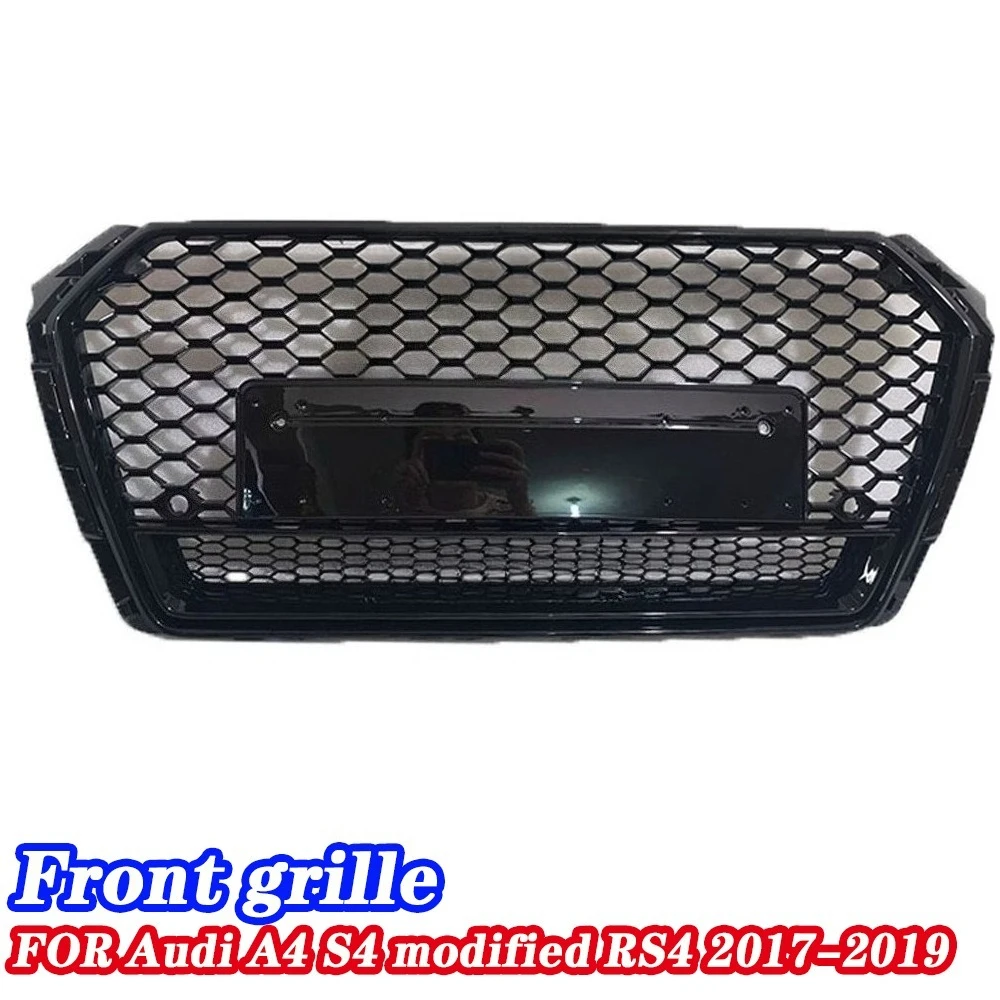 

Suitable for A4 Upgrade RS4 17-19 A4 B9 Front Middle Air Inlet Grille Cellular Four-wheel Drive Middle Front Grille