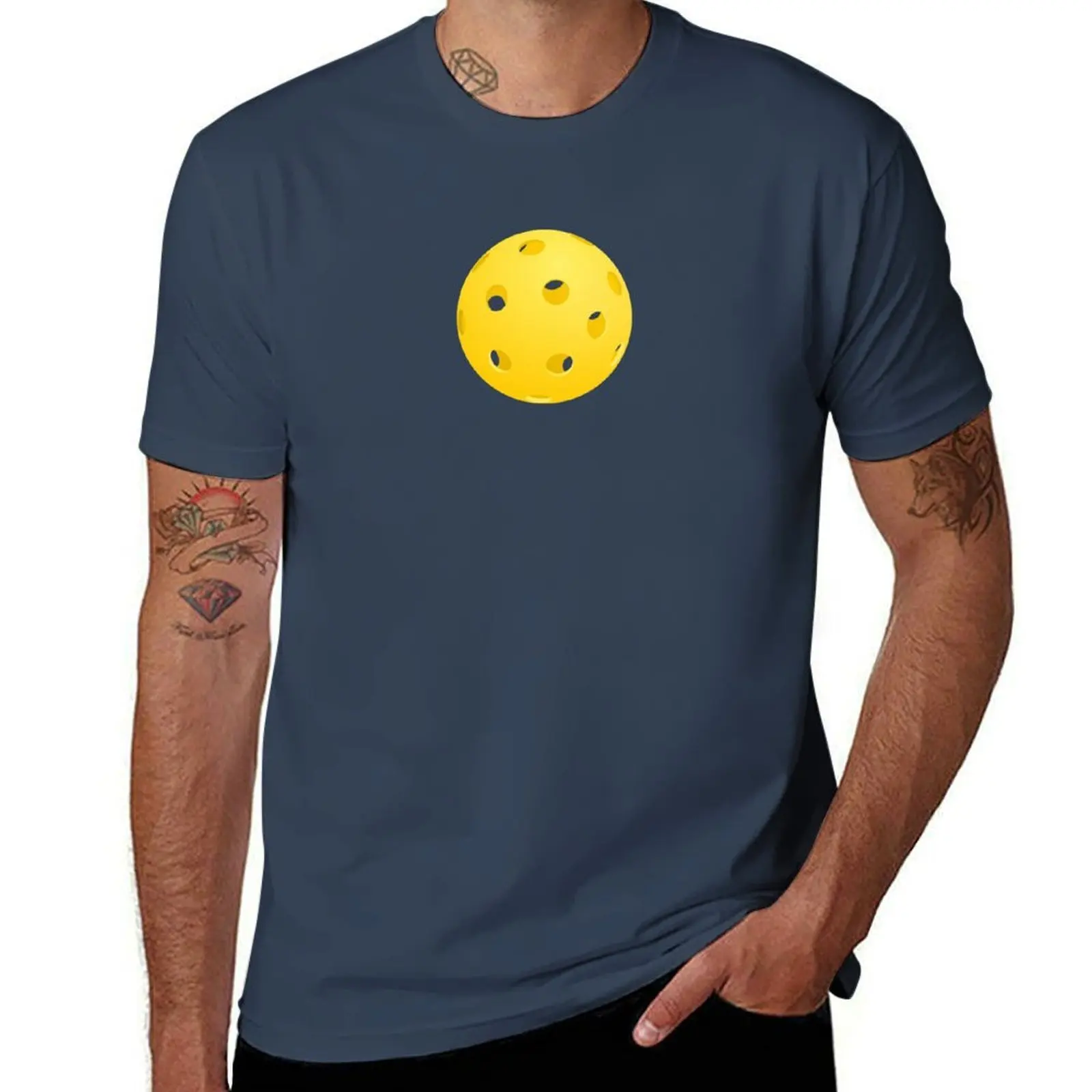 

(yellow) PICKLEBALL! T-Shirt Casual Soft Cotton Short Sleeve Tee