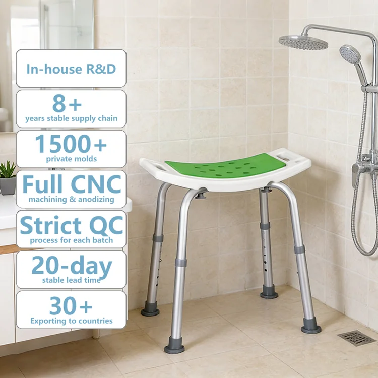 

Simplywalk Aluminum Alloy 136KG Bath Shower Chair Compact Tub Rehabilitation Therapy UKCA Distributor Support