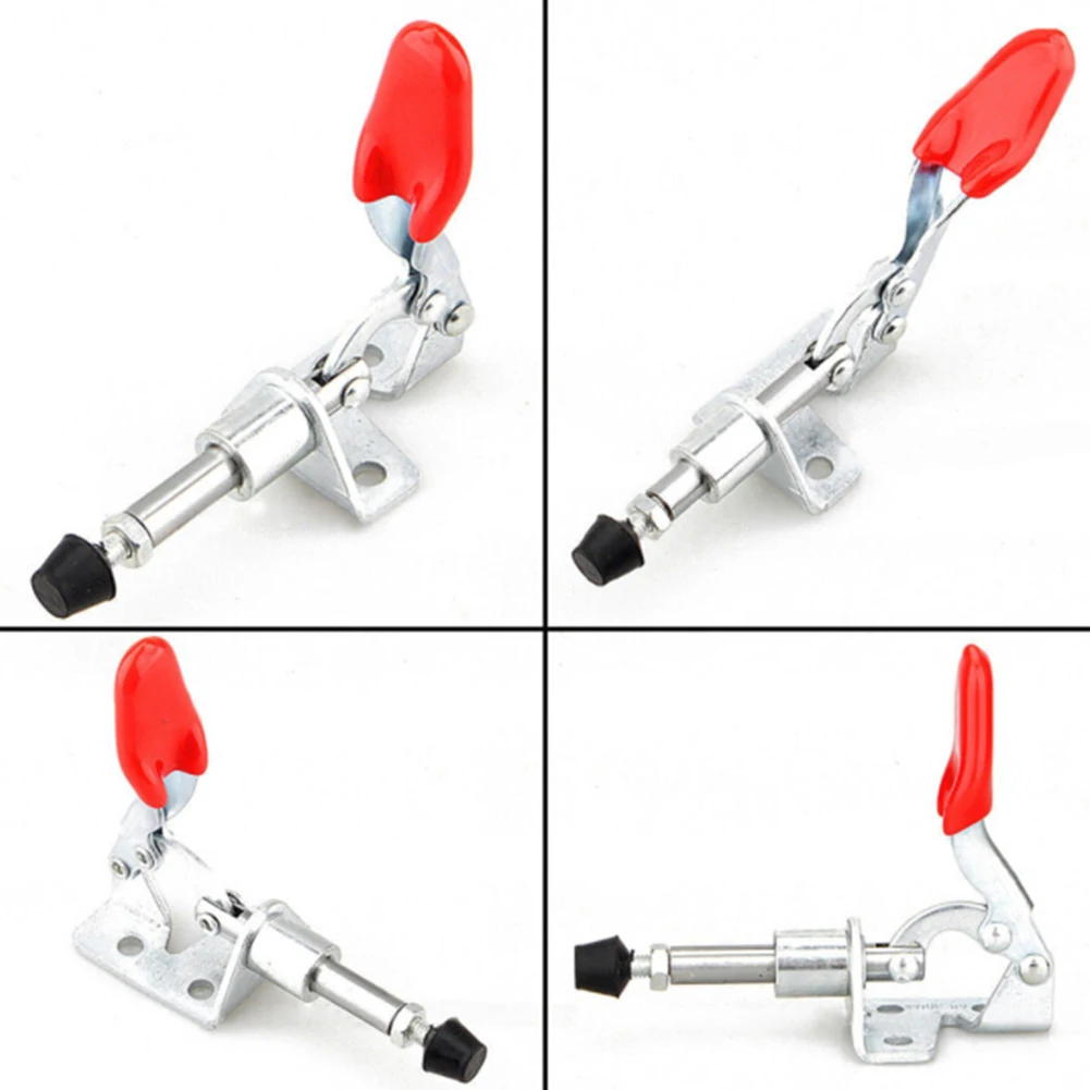 4Pcs GH-301AM 45Kg Toggle Clamp Quick Release Pull Action Vertical/Horizontal Type Clamps U-shaped Bar Hand Tool For Woodworking