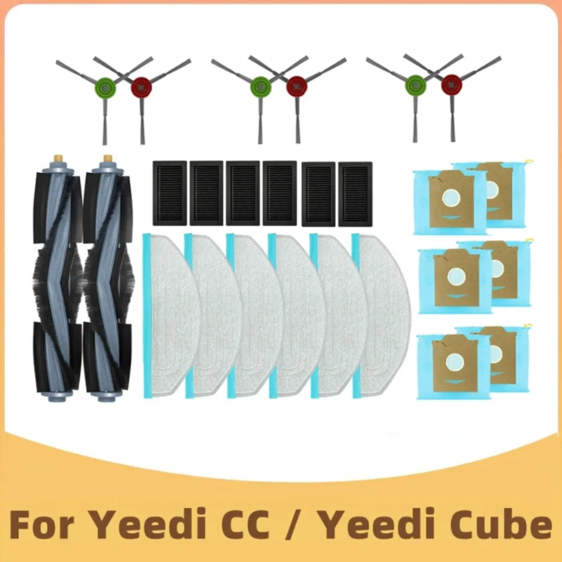 Parts For Yeedi Cube/Yeedi CC Robot Vacuum Cleaner Main Side Brush Hepa Filter Mop Cloth Dust Bag