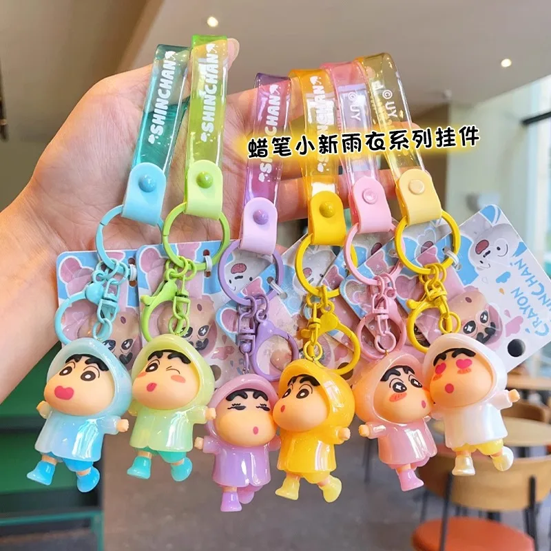 6 stijlen Anime Crayon Shin-chan Q Versie Action Figure PVC Model Auto sleutelhanger rugzak hanger decoratie Speelgoed Pop Geschenken