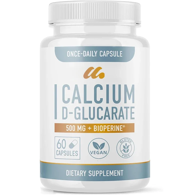 D-Calcium Gluconate, used for liver detoxification and cleansing | Non GMO, Calcium Gluconate -60 capsules