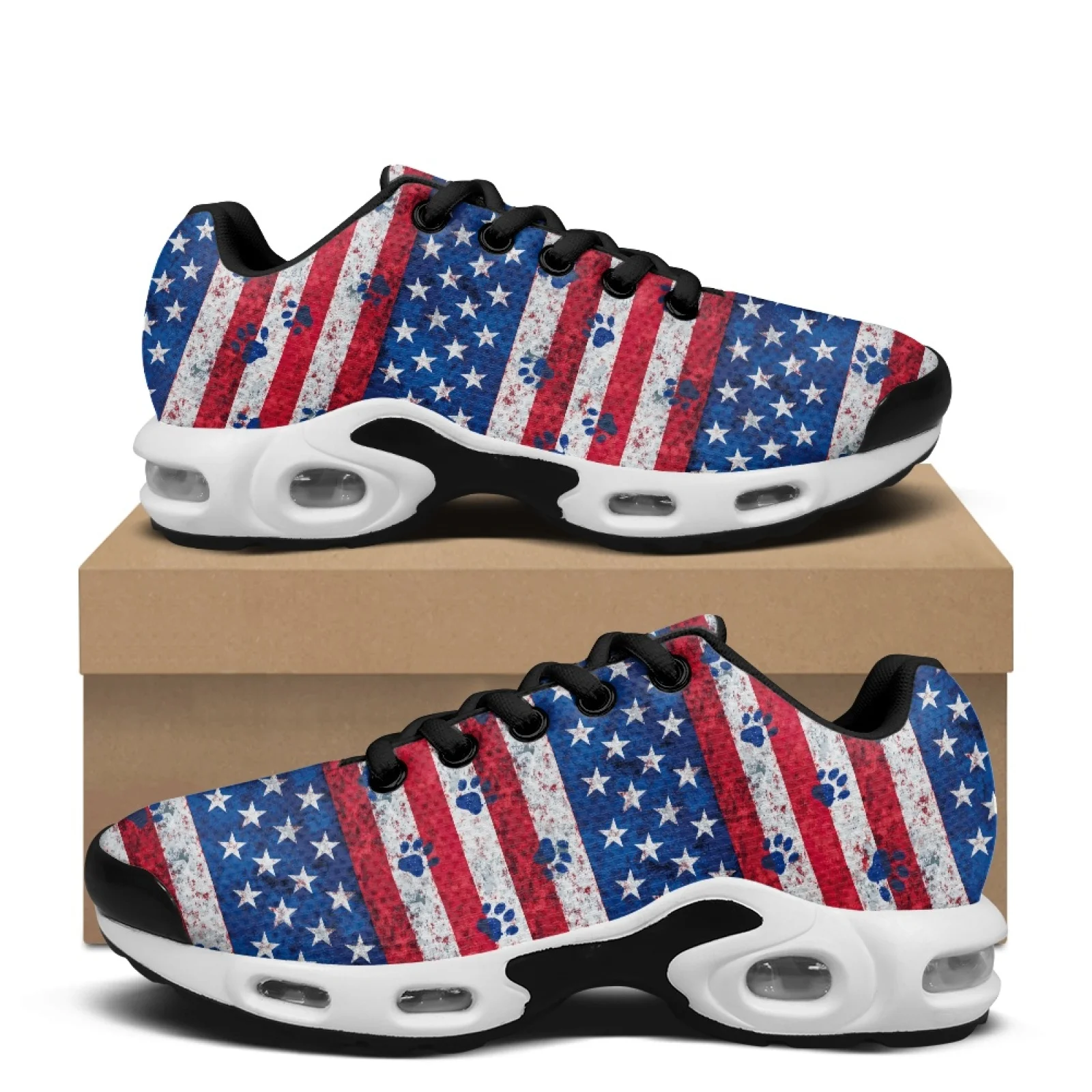 PENSTROLL Paw Print Men's Air Running Shoes Mesh Casual Walking Shoes Comfort Men's Training Shoe for Mens
