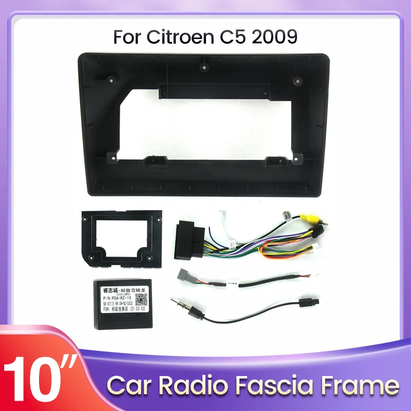 

NAVIFANS 10-дюймовая рамка для автомобильного радио для Citroen C5 2007-2019 Fascia стерео панель монтажная головка для Canbus кабель обшивка ободок
