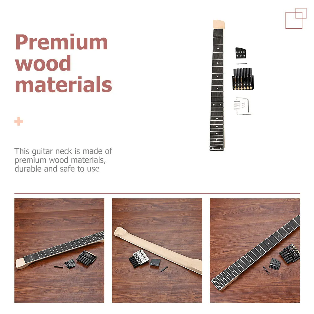 

1 set Durable Neck Replacement Parts Unfinished Wooden Neck For Diy Supplies Electric Acoustic Guitar Accessory Folk Guitar
