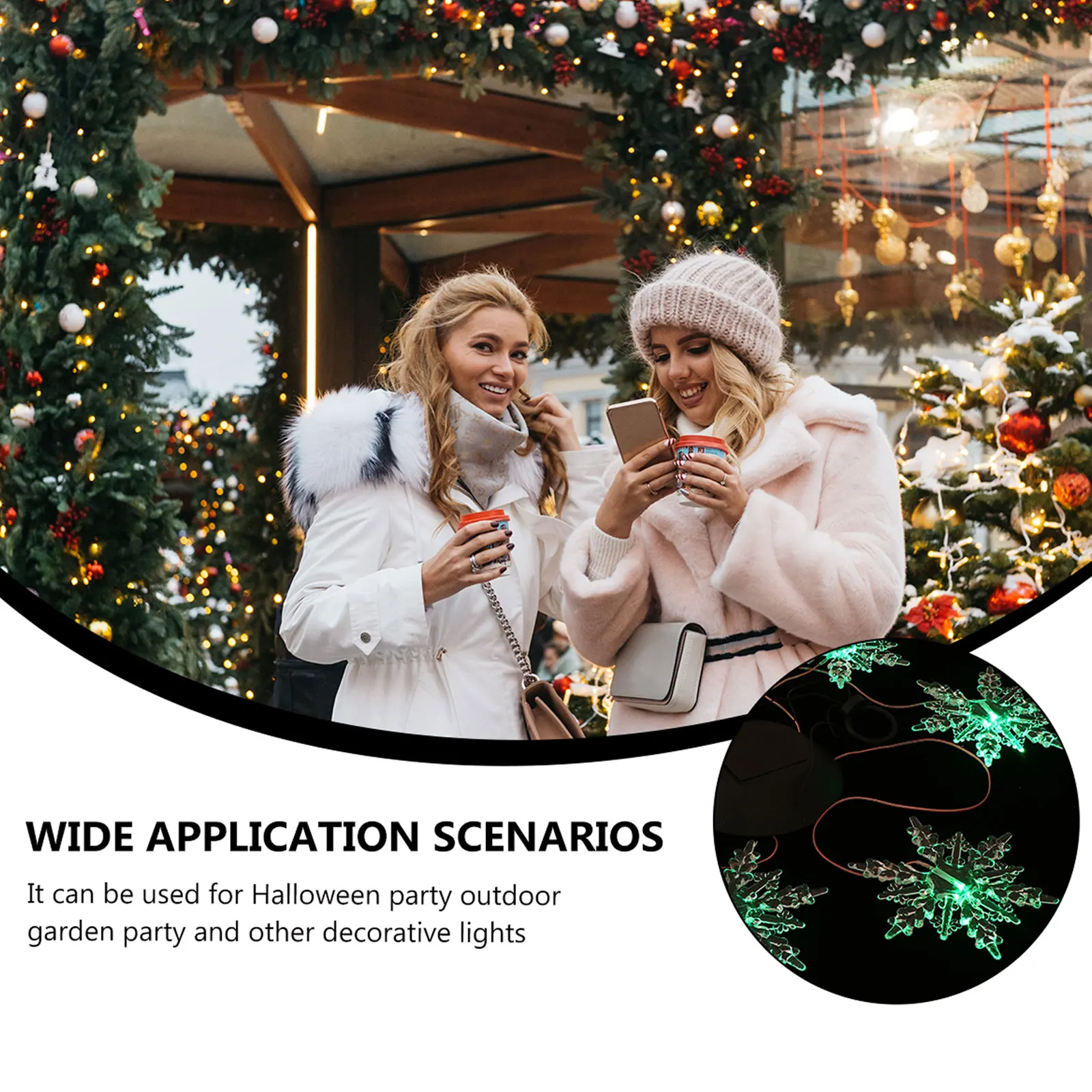 

Solar Snowflake Wind Chime Light Holiday Decoration LED Fence Powered Chimes Eco Friendly Garden Christmas Lights Color Changing