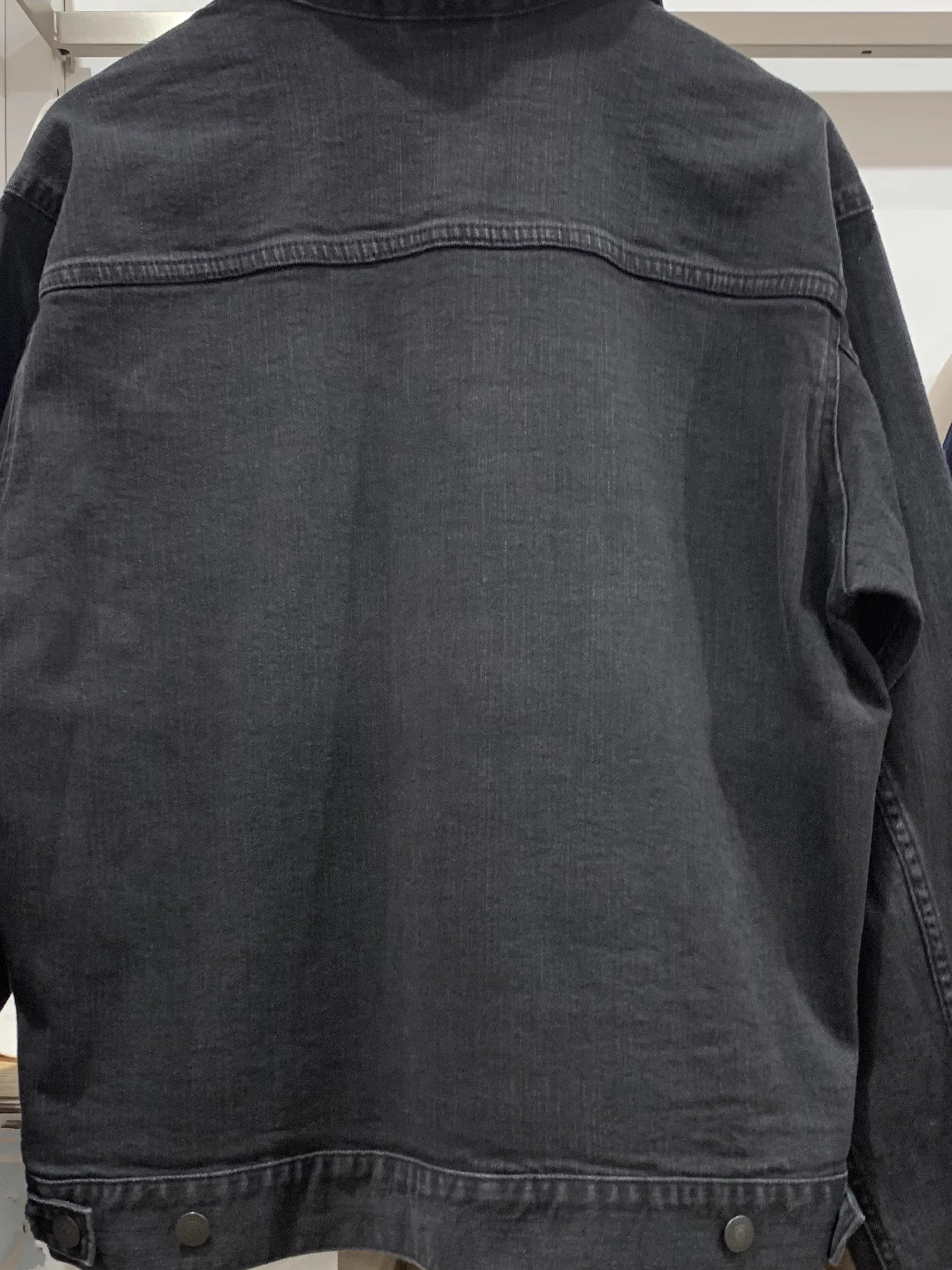 

Повседневная джинсовая куртка унисекс с воротником-стойкой, свободного кроя, из хлопка, с длинными рукавами, однотонная, осенняя коллекция