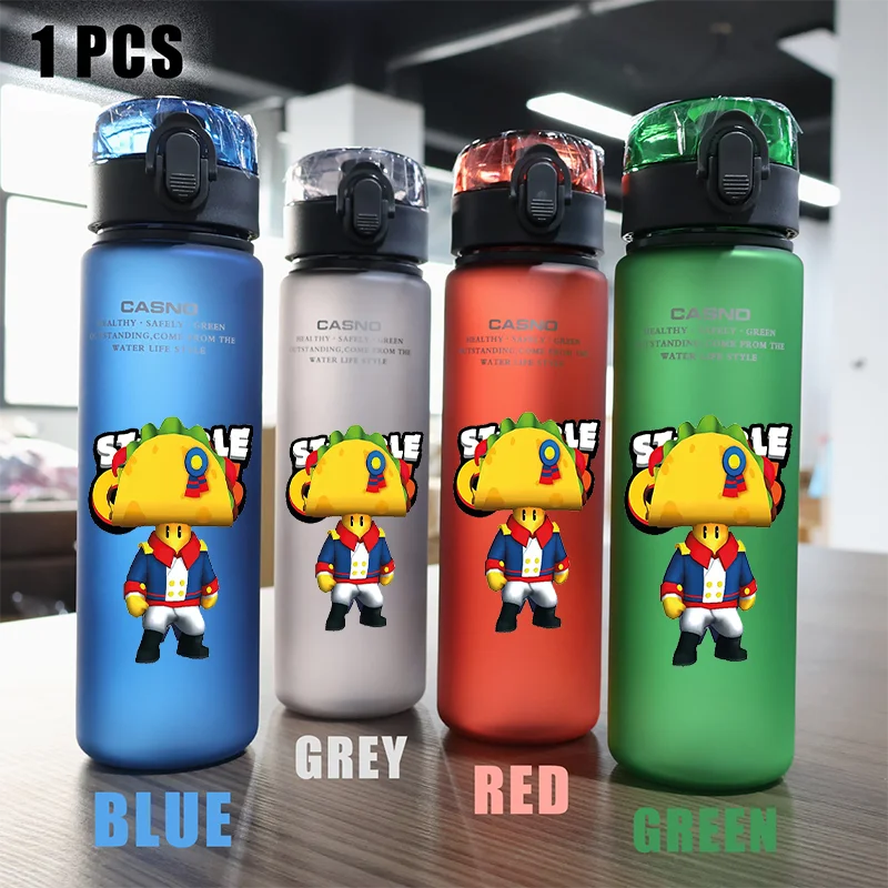 560ml Stumble Guys Fire Dragon Game Figure Water Cup Portable Outdoor Camping Sports Leak Proof Water Cup Bottle Kid Gift