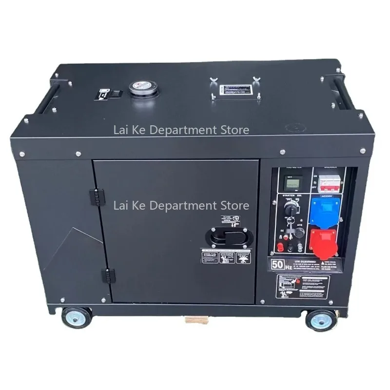 

Power Small Portable Di-esel Generator Set Portable Electric Start Dies-el Power Genset with Wheels for Home Backup Use